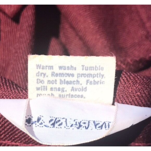 Vtg 70s Levi’s Mod HTF Poly Pants Women’s 2 27” High Waist Wide Leg Brick Red - Picture 3 of 16